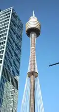 Sydney Tower, near the western end of the parish
