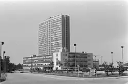 Tower Building, home of the Statistical Office's leadership and other services from 1968 to 1976 (photographed in 1971)