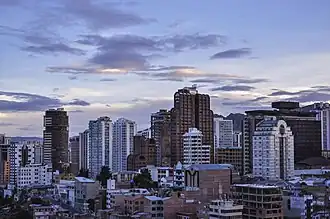 Skyline of Downtown La Paz