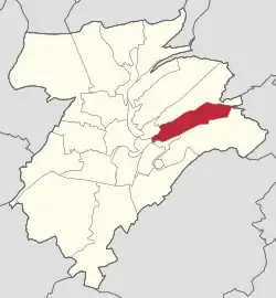 Map of Luxembourg City, with Cents highlighted
