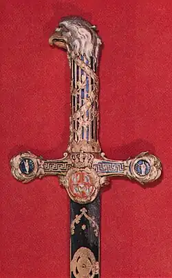 Ceremonial sword of King Stanisław August Poniatowski with his coat of arms