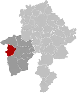 Location of Cerfontaine in the province of Namur