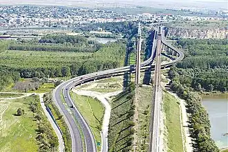 A2 motorway at Cernavodă, opened 1987