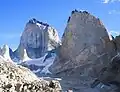 Cerro Fortaleza (left) and Cerro Escudo (right) View from the Valle del Silencio (Valley of Silence)