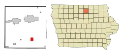 Location of Rockwell, Iowa