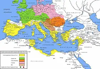 The Roman Republic and its neighbours in 58 BC