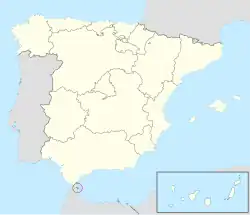 Location of Ceuta in Spain