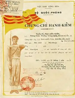 Certificate of Conduct from the Ministry of National Defense.