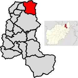 Chah Ab District Map