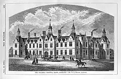 A drawing of Chalmers Hospital