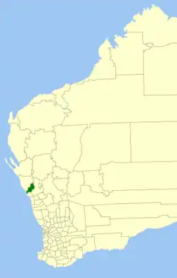 Location in Western Australia