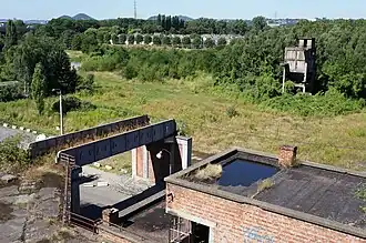 The remnants of the coal washery and the company town.