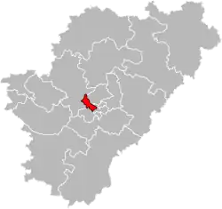 Situation of the canton of Angoulême-1 in the department of Charente