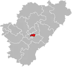 Situation of the canton of Angoulême-3 in the department of Charente