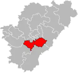 Situation of the canton of Boëme-Échelle in the department of Charente