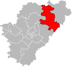 Situation of the canton of Charente-Bonnieure in the department of Charente