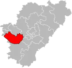 Situation of the canton of Charente-Champagne in the department of Charente
