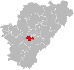 Situation of the canton of La Couronne in the department of Charente
