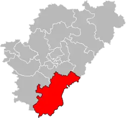 Situation of the canton of Tude-et-Lavalette in the department of Charente