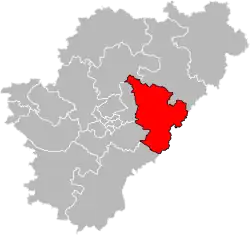 Situation of the canton of Val de Tardoire in the department of Charente