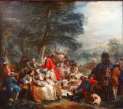 Charles-André van Loo, Halt to the Hunt, 1737