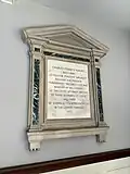Memorial tablet of Charles Francis Adams