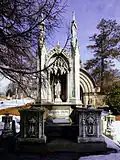 Burial monument to Charlotte Canda in Green-Wood Cemetery