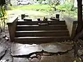 The steps that formerly led into the Hall.