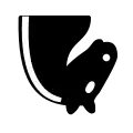 b2 black upside-down knight
