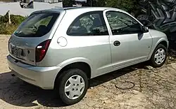 Second facelift Chevrolet Celta (rear)