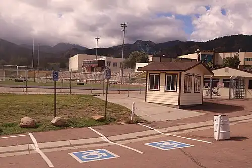 High school football stadium