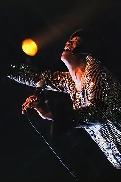 Lynn in concert at Bagneux, Hauts-de-Seine, Paris, France, at the Bagneux Blues festival of November 1991
