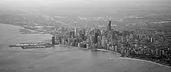 The East Lake Shore Drive Historic District is a prominent part of the skyline