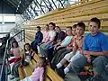 Children inside Sala Polivalenta Sporting Hall
