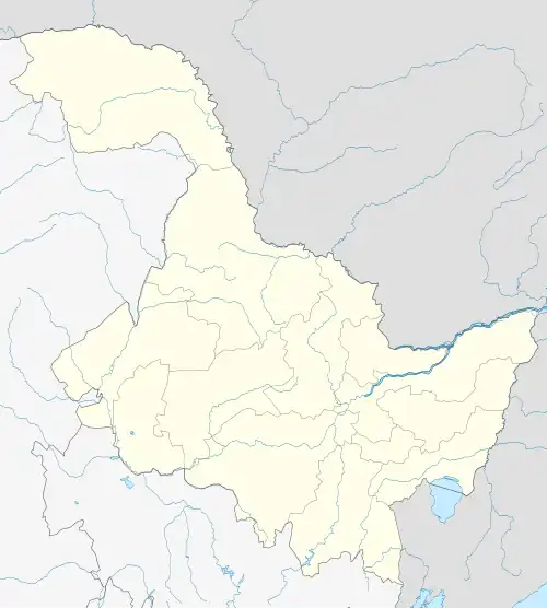 Muling is located in Heilongjiang