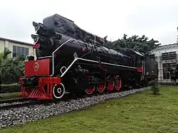 JS-8376 on display at the Liuzhou Locomotive Depot
