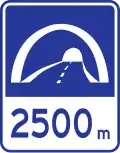 Tunnel ends in 2500m