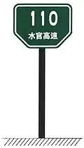 Milestone with highway name