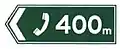 Emergency telephone in 400m (Left)