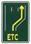 ETC lane to shoulder