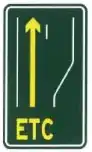 ETC lane straight ahead
