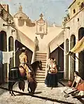 Chinaco e india en patio mexicano (lit. 'Chinaco and India on a Mexican patio'), 1854
