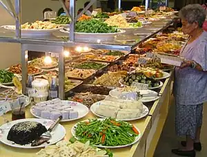 Image 30A vegetarian restaurant in Taipei, Taiwan serving Buddhist cuisine in buffet style. (from Culture of Buddhism)
