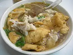 A bowl of meat-based geng