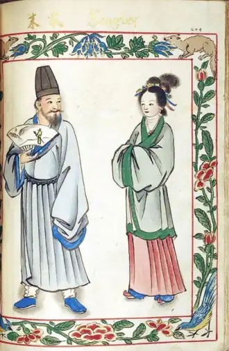 Han Chinese "Sangley" couple living in Manila, Philippines wearing hanfu from Ming dynasty