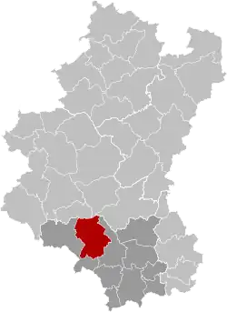 Location of Chiny in Luxembourg province