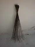 Broom made of the stem of coconut leaf