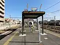 A Suica wicket for passengers transferring between JR East and the Choshi Electric Railway on platforms 2/3 in January 2012