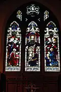 The east window featuring the likeness of Lydia Lyman Paine