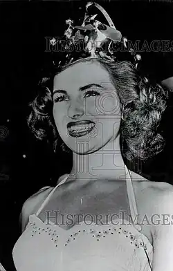 The Christiane Martell Crown, as worn by Miss Universe 1953, Christiane Martel